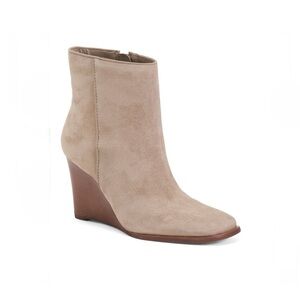 Dolce Vita Susann Wedge Booties Almond Color & Tan  Suede Women's Size 11 NEW